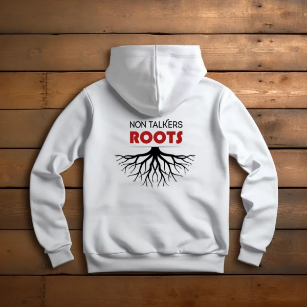 roots hoodie white