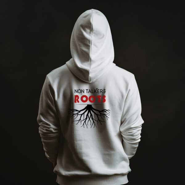 roots hoodie male white